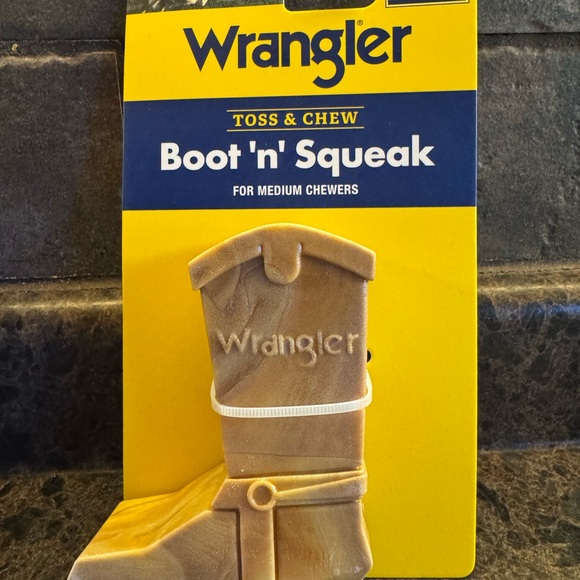 Wrangler Brown Dog Boot Toy - Picture 3 of 3